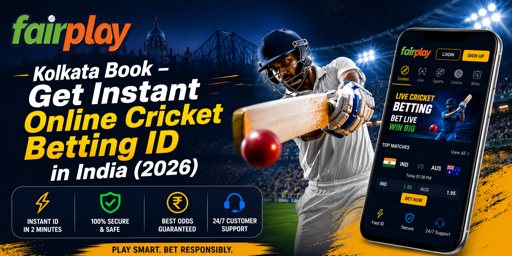 Kolkata Book – Get Instant Online Cricket Betting ID in India (2026) | fairplay24-ind