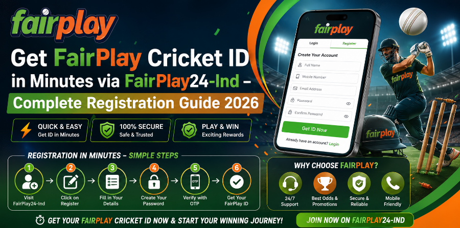 Get FairPlay Cricket ID in Minutes via FairPlay24-Ind